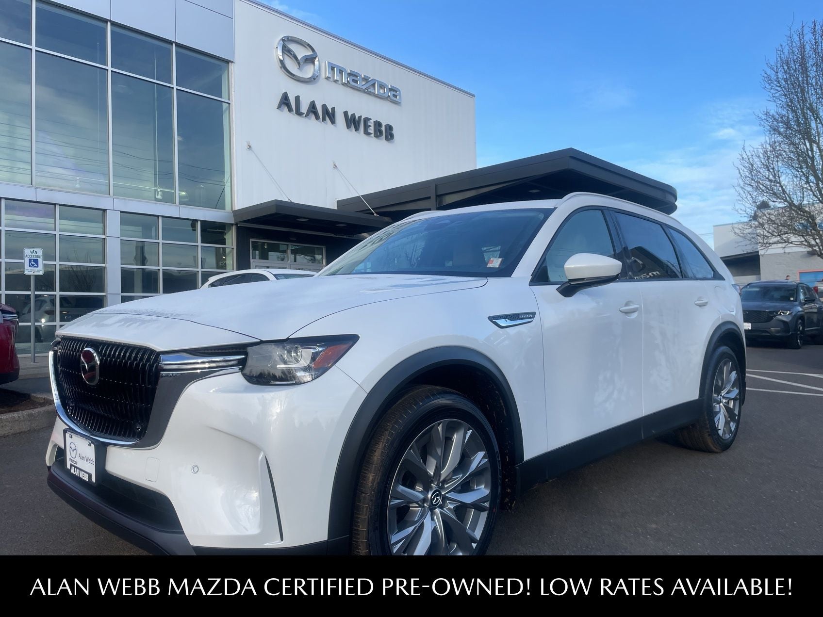 2026 Mazda Mazda CX-90 3.3 Turbo Preferred in Rhodium White Premium — front three-quarter view