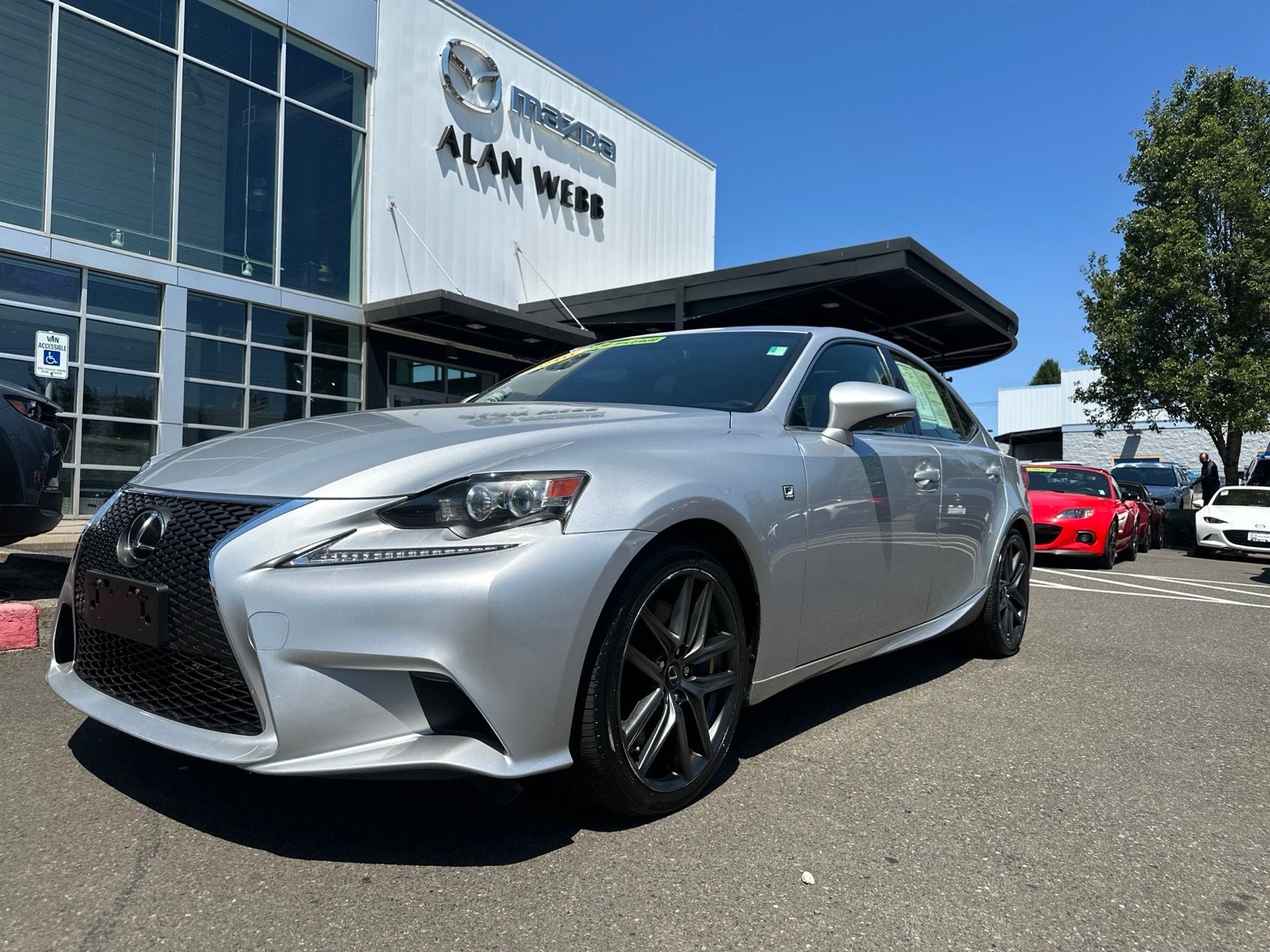 2016 Lexus IS 200t in Silver — front three-quarter view