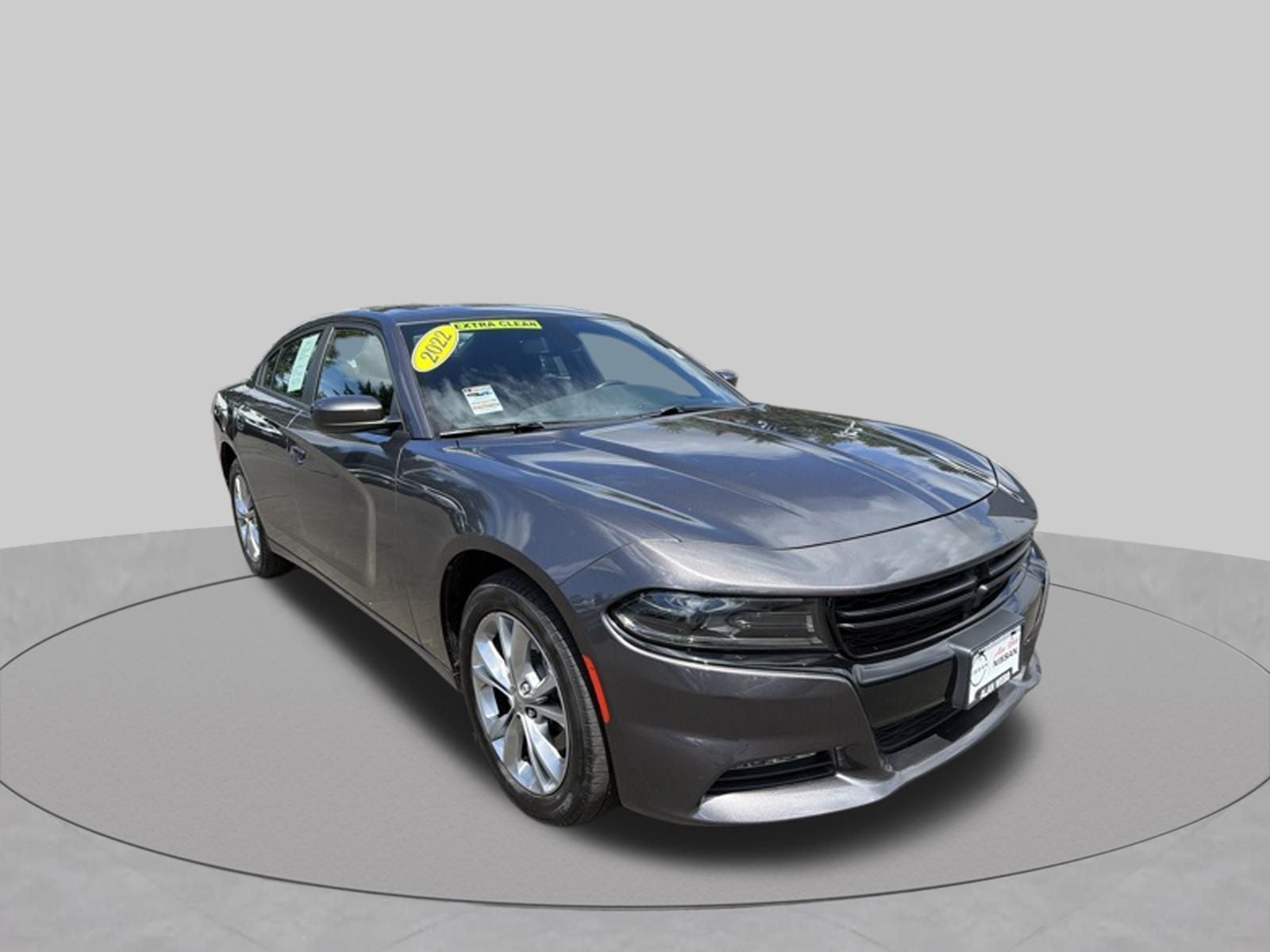 2022 Dodge Charger SXT in Granite Crystal Metallic Clearcoat — front three-quarter view