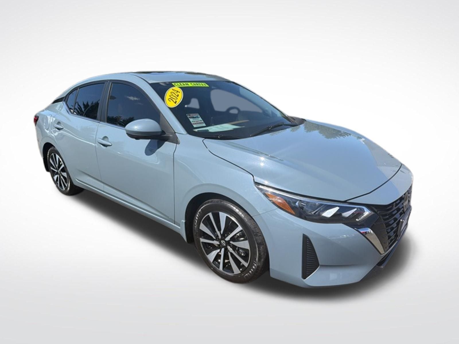 2024 Nissan Sentra SV Premium in Atlantic Gray Metallic — front three-quarter view